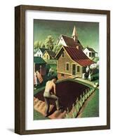 "Re print of "Spring 1942"," April 18, 1942-Grant Wood-Framed Premium Giclee Print