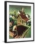 "Re print of "Spring 1942"," April 18, 1942-Grant Wood-Framed Giclee Print