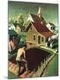 "Re print of "Spring 1942"," April 18, 1942-Grant Wood-Mounted Giclee Print