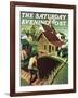 "Re print of "Spring 1942"," Saturday Evening Post Cover, April 18, 1942-Grant Wood-Framed Giclee Print