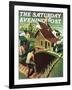 "Re print of "Spring 1942"," Saturday Evening Post Cover, April 18, 1942-Grant Wood-Framed Giclee Print