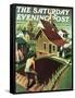 "Re print of "Spring 1942"," Saturday Evening Post Cover, April 18, 1942-Grant Wood-Framed Stretched Canvas