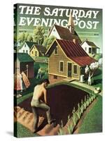 "Re print of "Spring 1942"," Saturday Evening Post Cover, April 18, 1942-Grant Wood-Stretched Canvas