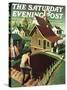 "Re print of "Spring 1942"," Saturday Evening Post Cover, April 18, 1942-Grant Wood-Stretched Canvas
