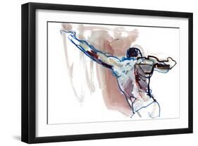 Reach, 2022, (mixed media on paper)-Mark Adlington-Framed Premium Giclee Print