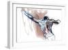 Reach, 2022, (mixed media on paper)-Mark Adlington-Framed Giclee Print