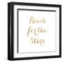 Reach for the Stars (gold foil)-null-Framed Art Print