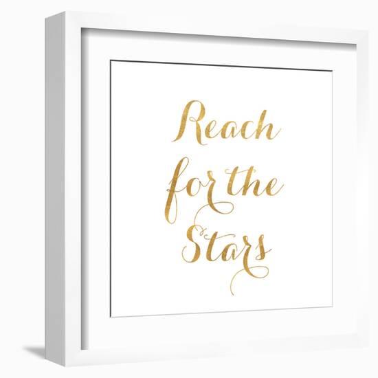 Reach for the Stars (gold foil)-null-Framed Art Print