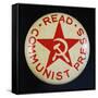 Read Communist Press Button-David J. Frent-Framed Stretched Canvas