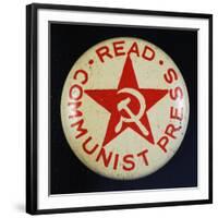 Read Communist Press Button-David J. Frent-Framed Photographic Print