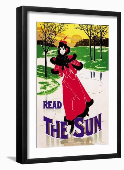 Read the Sun: Skating at Sunset-Louis John Rhead-Framed Art Print