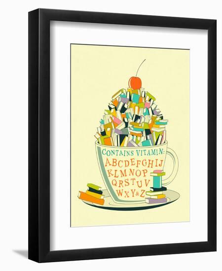 Read-Jazzberry Blue-Framed Art Print