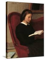 Reader (Marie, the Artists Sister)-Henri Fantin-Latour-Stretched Canvas