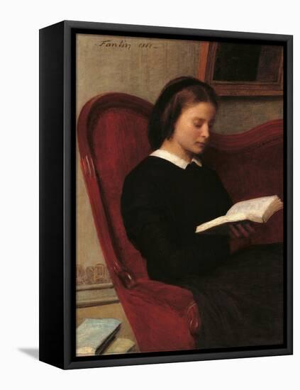 Reader (Marie, the Artists Sister)-Henri Fantin-Latour-Framed Stretched Canvas