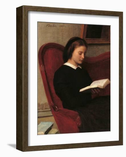 Reader (Marie, the Artists Sister)-Henri Fantin-Latour-Framed Art Print