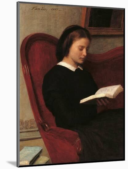 Reader (Marie, the Artists Sister)-Henri Fantin-Latour-Mounted Art Print