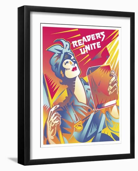 Readers Unite-David Chestnutt-Framed Giclee Print