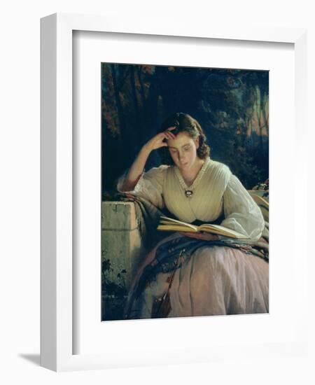 Reading, 1863-Ivan Nikolaevich Kramskoy-Framed Giclee Print