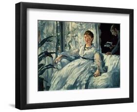 Reading, 1865-Edouard Manet-Framed Giclee Print
