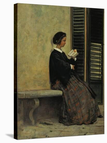 Reading, 1866-67-Silvestro Lega-Stretched Canvas