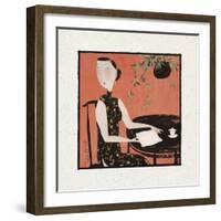 Reading a Letter-Hu Yongkai-Framed Giclee Print