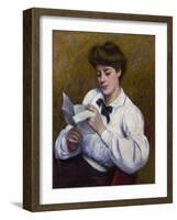 Reading a Letter-Federico Zandomeneghi-Framed Giclee Print