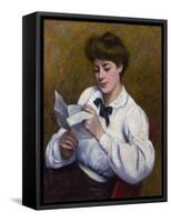 Reading a Letter-Federico Zandomeneghi-Framed Stretched Canvas