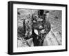 Reading a Newspaper in the Trenches, 1916-17-English Photographer-Framed Photographic Print