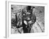 Reading a Newspaper in the Trenches, 1916-17-English Photographer-Framed Photographic Print
