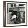 Reading a Score in a Music Library-null-Framed Photographic Print