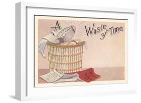 Reading, a Waste of Time-null-Framed Art Print