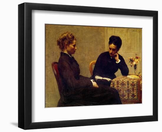 Reading A Woman Reading to a Young Blind Person (?) Painting by Henri Fantin Latour (Fantin-Latour,-Henri Fantin-Latour-Framed Giclee Print