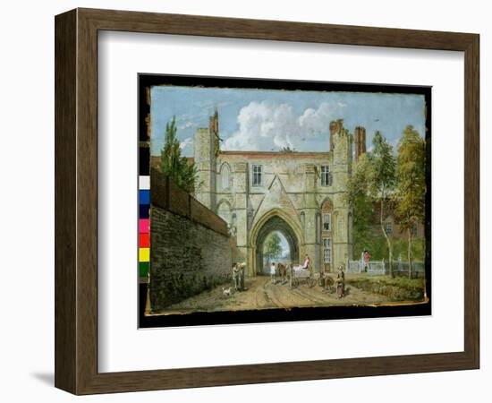 Reading: Abbey Gate-Paul Sandby-Framed Giclee Print