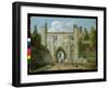 Reading: Abbey Gate-Paul Sandby-Framed Giclee Print