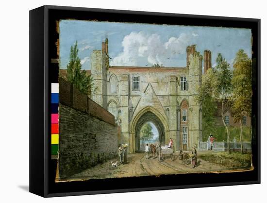 Reading: Abbey Gate-Paul Sandby-Framed Stretched Canvas
