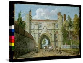 Reading: Abbey Gate-Paul Sandby-Stretched Canvas
