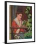 Reading Al Fresco - Woman on the Balcony; Lettura Al Fresco - Donna Al Balcone-Federigo Zandomeneghi-Framed Giclee Print