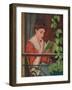 Reading Al Fresco - Woman on the Balcony; Lettura Al Fresco - Donna Al Balcone-Federigo Zandomeneghi-Framed Giclee Print