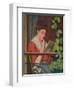 Reading Al Fresco - Woman on the Balcony; Lettura Al Fresco - Donna Al Balcone-Federigo Zandomeneghi-Framed Giclee Print