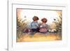 Reading - Alfie Illustrated Print-Shirley Hughes-Framed Giclee Print