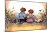 Reading - Alfie Illustrated Print-Shirley Hughes-Mounted Giclee Print