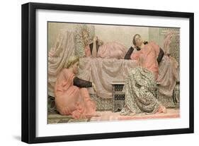 Reading Aloud, 1884-Albert Joseph Moore-Framed Giclee Print