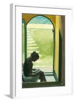 Reading at the Bottom of the Stairs, 2007-Gillian Furlong-Framed Giclee Print