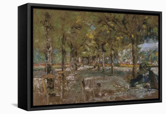 Reading Beneath the Trees at Amfreville; Le Lecture Sous Les Arbres Amfreville-Edouard Vuillard-Framed Stretched Canvas