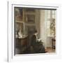 Reading by a Sunny Window-Carl Holsoe-Framed Giclee Print