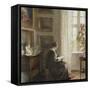 Reading by a Sunny Window-Carl Holsoe-Framed Stretched Canvas