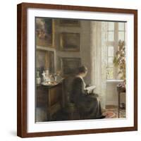 Reading by a Sunny Window-Carl Holsoe-Framed Giclee Print