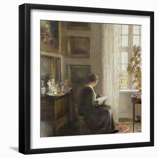 Reading by a Sunny Window-Carl Holsoe-Framed Giclee Print