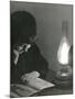 Reading by Lamp-null-Mounted Photographic Print