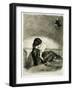 Reading by Lamplight, 1858-James Abbott McNeill Whistler-Framed Premium Giclee Print